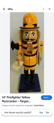 14  Firefighter Yellow Nutcracker - Target Limited Edition Collection 2008 • $20