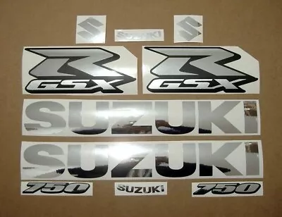 Decals For Suzuki GSXR 750 Chrome Silver Stickers Set Graphics Gsx-r Grey Mirror • $66