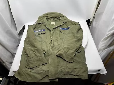 Vintage USAF Military Men's Small Regular Cotton Sateen Lined Jacket OG-107 • $31.49