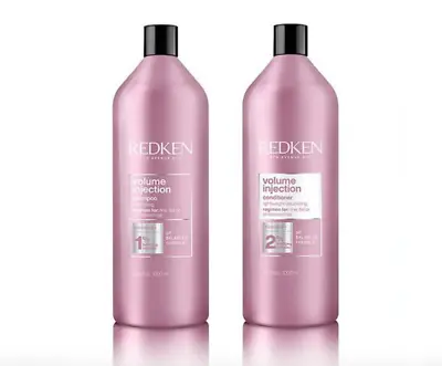 Redken Volume Injection Shampoo & Conditioner Liter Set 33oz Each • $68.49