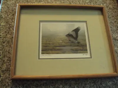 Vintage Signed Don Li-Leger Great Blue Heron Double Matted Framed Print ID:86762 • $22.50