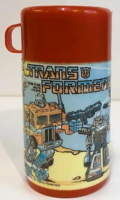 Vintage 1984 Transformers G1 Thermos For Lunchbox Hasbro Aladdin Great Condition • $15.99