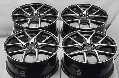 Kudo Racing Marauder 18x8 5x100 5x114.3 Black W/Polish Face Wheels Rims Camry • $844