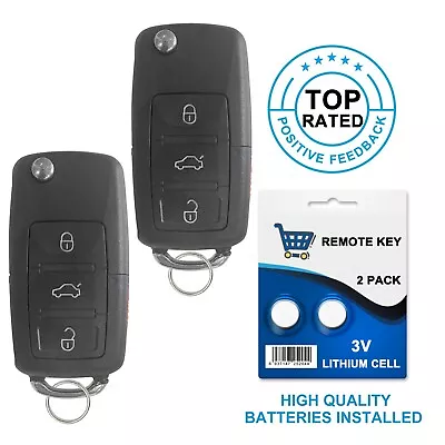 2 Flip Remote Key Fob Fit For FCC ID:NBG735868T 2002-2005 VW BEETLE PASSAT JETTA • $13.95