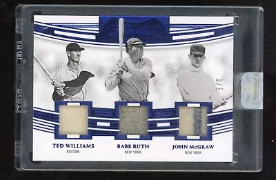 Babe Ruth Ted Williams John McGraw 2022 Panini Flawless Patch Relic #d 3/5 • $999.99