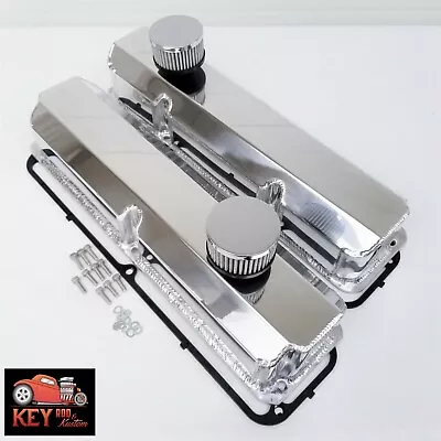 Big Block Ford FE Polished Fabricated Valve Covers Breathers 352 360 390 427 428 • $154.95