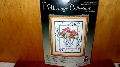 Elsa Williams Heritge Collection Tea Roses Cross Stitch Kit 03242 NIP • $22.48