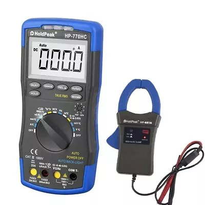 Digital Multimeter DC Current Clamp Meter 6000 Counts AC/DC Volt 600A True RMS • $20.99