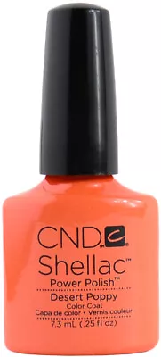 £16.75 • Buy CND Shellac UV/LED Gel Nail Polish 7.3ml - Desert Poppy
