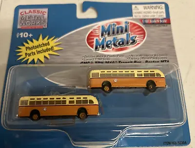 Metal Works Mini Metals 2 GMC TDH-3610 Transit Bus Boston MTA In  N 1:160 Scale • $35.95