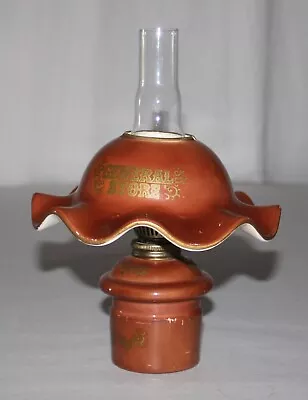 Vintage Mini Oil Lamp - Hong Kong - 6-1/2  Tall / All Original  General Store  • $38.50