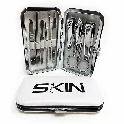 10 Piece Manicure Pedicure Nail Care Set Cutter Clippers Kit Case Mens Ladies • £4.09