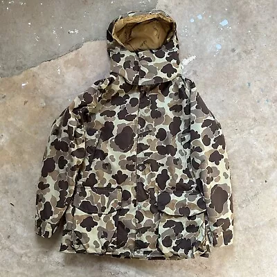 Vintage Cabelas Gore-Tex Puffer Parka Jacket Duck Camouflage Camo Men’s Medium M • $90