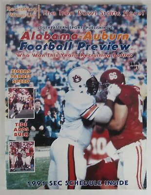 Alabama Auburn Football Preview 1991 Iron Bowl SEC Magazine • $27
