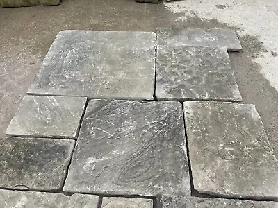 Original Reclaimed Smooth Rippled Graded Yorkstone Paving Slabs Flags £105 PerYd • £105