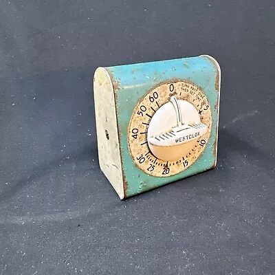 Vintage Green & White Westclox Farmhouse Kitchen Timer * READ • $8.95