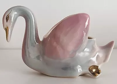 Vintage Lusterware Swan PlanterRetroShabby ChicMother’s DayBirthdayGiftable • $21