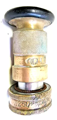 Vtg Brass Fire Nozzle Opens & Closes 250 Powhatan B&I Works UL FM Ransom W. Va • $28.80