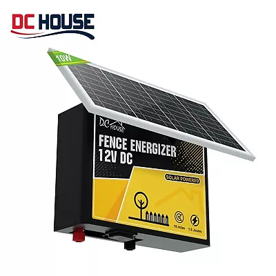 DC HOUSE Solar Powered Electric Fence Charger 15 Mile  Electric Fence Energizer • $129.99