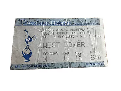 £0.99 • Buy Glenn Hoddle Testimonial Ticket Spurs V Arsenal Rare Look Sale