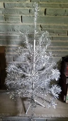 Vintage Sparkler Pom Pom Aluminum Christmas Tree • $525