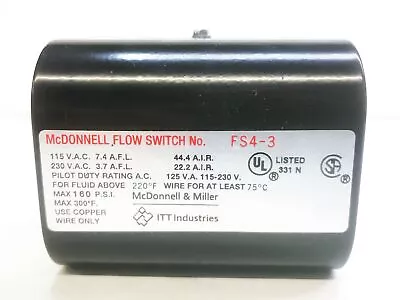 McDonnell & Miller Flow Switch FS4-3-RP NOS • $187.25