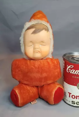 Vintage Herman Pecker Baby Doll Rubber Face Pouting Crying Collectible Tears 8in • $19.71