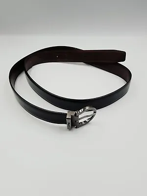 SALVATORE FERRAGAMO Mens  42 - 44 / 115CM Black Brown Reversible Leather Belt • $395