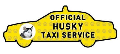 £1.93 • Buy Funny HUSKY Taxi Service Vinyl Car Decal Sticker Pet Dog Animal Lover 