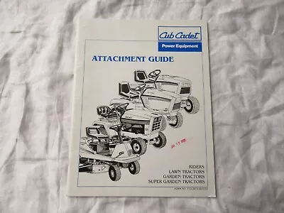 Cub Cadet Lawn Garden Tractor Attachment Guide Brochure Mower Baggers Sweepers • £17.34