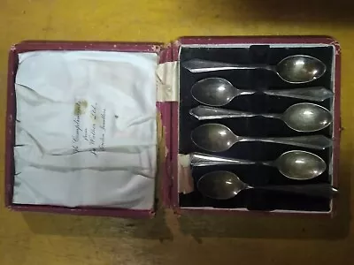 Antique Set Of Six Silver Plated Spoons By James Walker Jewellers London • £24.99