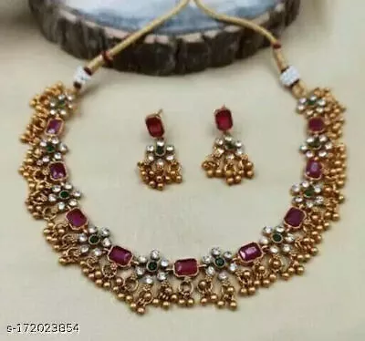 Indian New Matte Traditional Jewelry Necklace Sets For Women's & Girls • $34.36