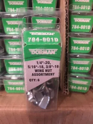 Dorman 784-801D Wing Nut Assortment - 1/4 In.-20 5/16 In.-18 3/8 In.-16  (NEW) • $5.84