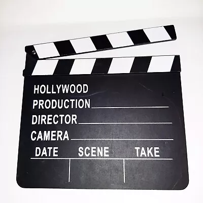 Hollywood Movie Slate/Clapper Wall Art Chalkboard Sign Movie Room Decor 8  • $10