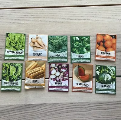 Set Of 10 Packs Of Non-gmo Vegetable Seeds • $10