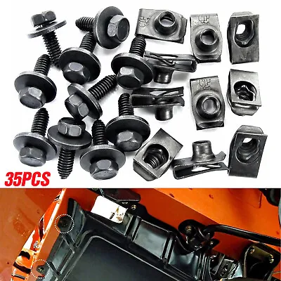 35pcs Body Bolt U-nut Clip For Honda Engine Cover Undertray Splash Shield Guard • $7.04