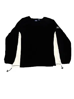 Mizuno Mens Fleece Black Baseball Golf Football Pull Over Sweatshirt XXL • $18