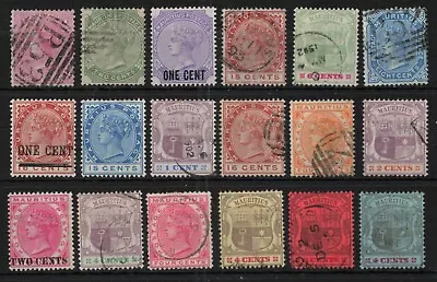 MAURITIUS 1883-1900 QV Selection USED/MINT MH • $2.53