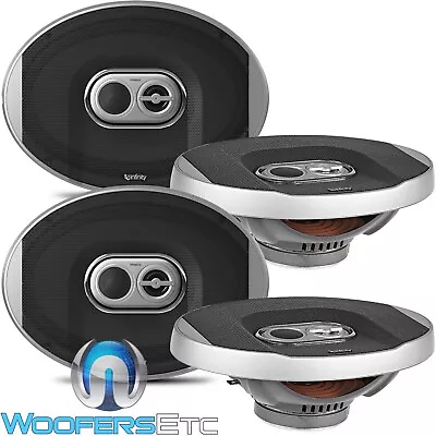 4 Infinity Pr9603ish 6x9  3-way Textile Tweeters Coaxial Motorcycle Car Speakers • $169.98