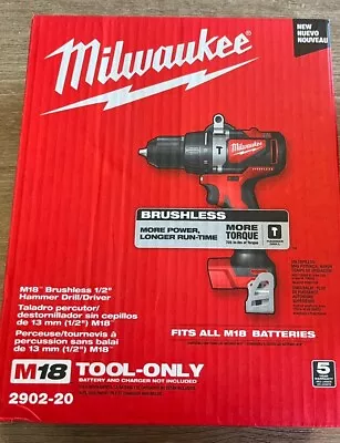 Milwaukee Hammer Drill 18-V+Keyless Chuck+Led Light+Variable Speed (Tool-Only) • $129