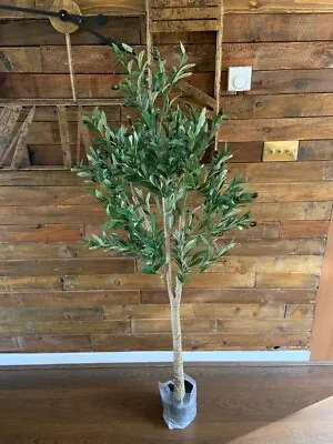 CROSOFMI Artificial Olive Tree 150cm Big Tall Fake Plants Artificial Olive Silk • £49.99