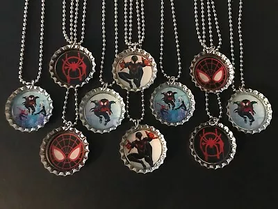 $18 • Buy Miles Morales / SPIDERMAN Necklaces / 10 Individually Packaged / Party Favors