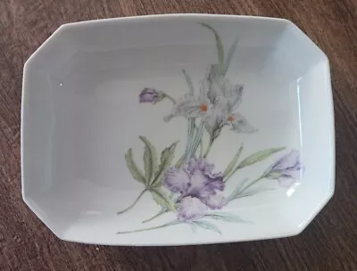 AK Kaiser MARINA Decorative Dish Irises K Nossek W. Germany 7.25 L 5.50 W  1.5D • $30