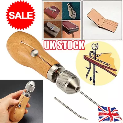 Stiching Speedy Stitcher Sewing Awl Needle Tool Kit For Leather Sail & Canvas R • £11.15