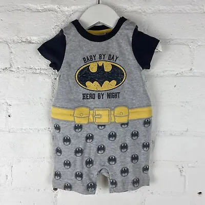£3.20 • Buy Batman Baby Grow With Shorts 0-3M