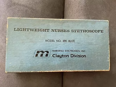 VTG Lightweight Nurses Stethoscope 490 Blue Marshall Electronics Clayton Div • $17