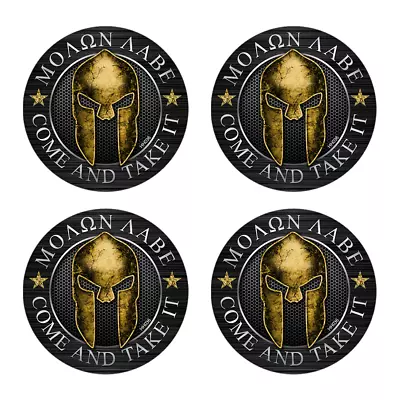 Hard Hat Molon Labe Stickers 4 Pack - Come Take It Tool Box Spartan Helmet HH036 • $4.19