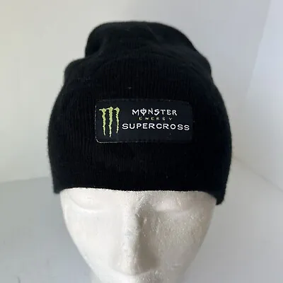 Monster Energy Supercross Logo Beanie Hat Black One Size • $14.24