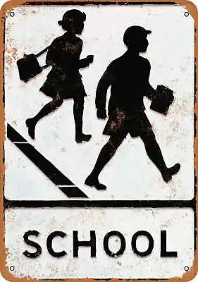 Metal Sign - School Crossing - Vintage Look Reproduction • $18.66