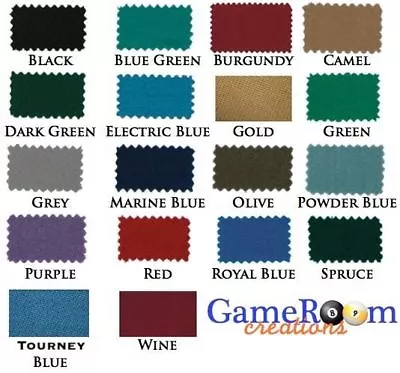 New Worsted Pool Table Cloth 9ft Table - Fast Billiard Felt W/ PRE-CUT RAILS • $133.15